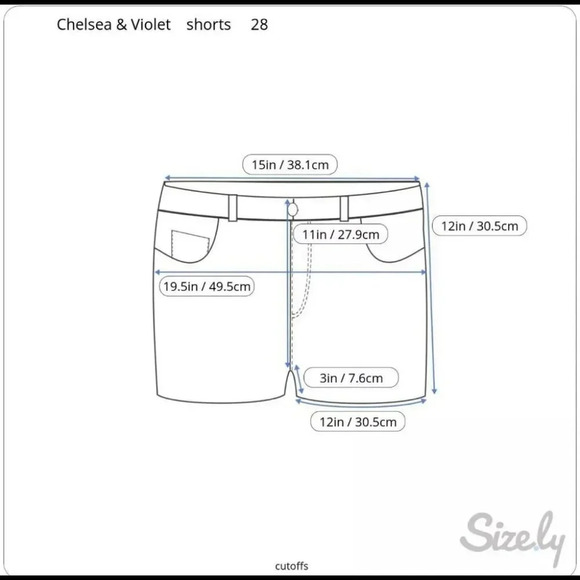 Chelsea & Violet Frayed Blue Jean Cutoff Shorts - Picture 9 of 10